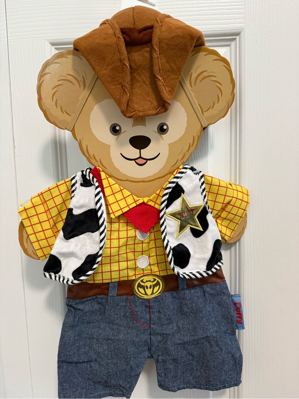 Disney Duffy Bear Woody Yellow Sheriff Outfit with Brown Hat